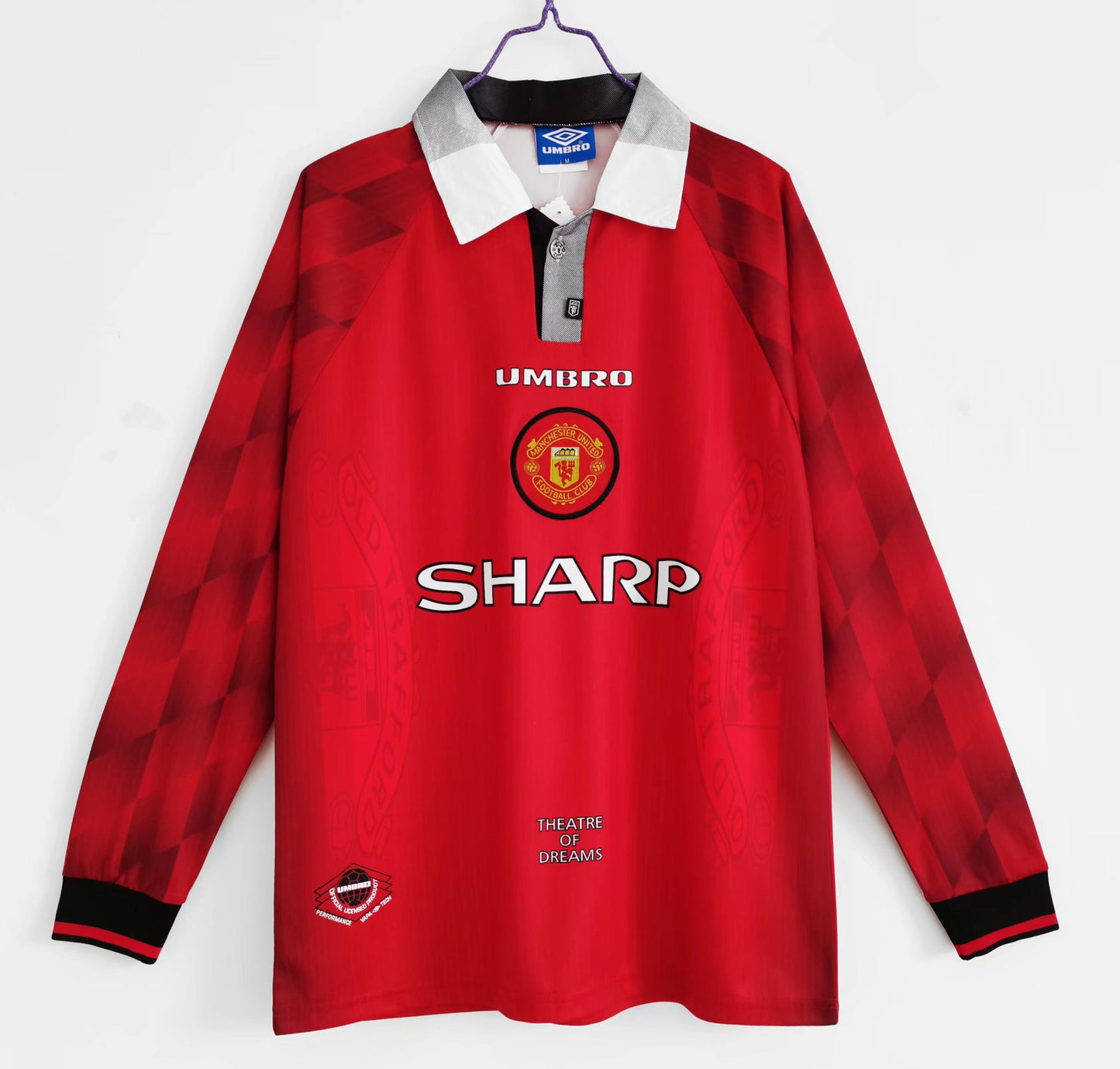 1ª RETRO MANCHESTER UNITED 96/97 MANGA LARGA