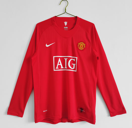 1ª RETRO MANCHESTER UNITED 07/08 MANGA LARGA