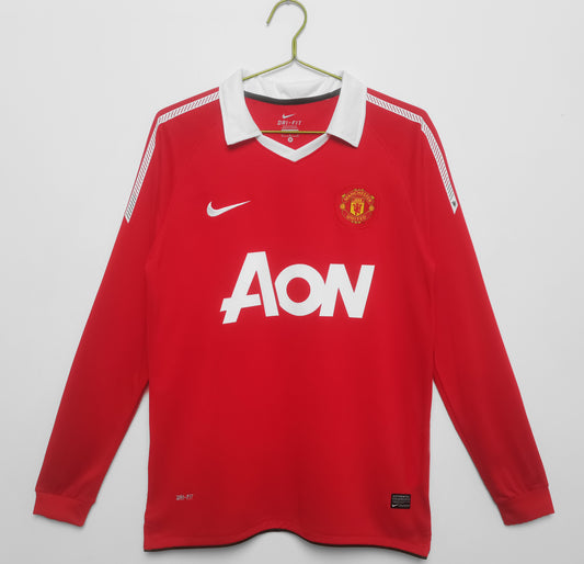 1ª RETRO MANCHESTER UNITED 10/11 MANGA LARGA