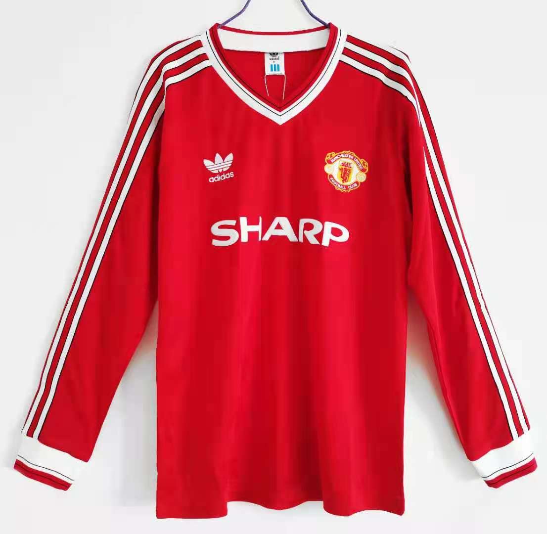 1ª RETRO MANCHESTER UNITED 86/87 MANGA LARGA